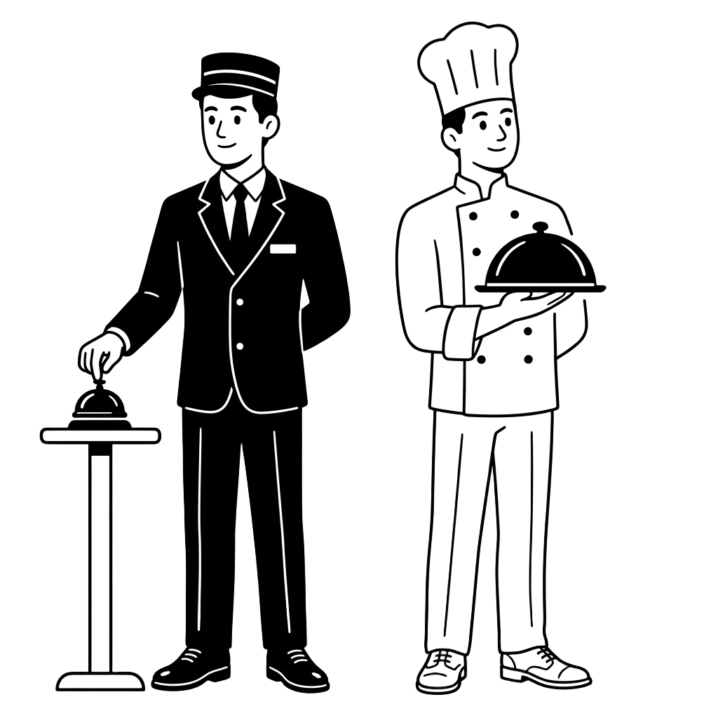 Hospitality industry illustration